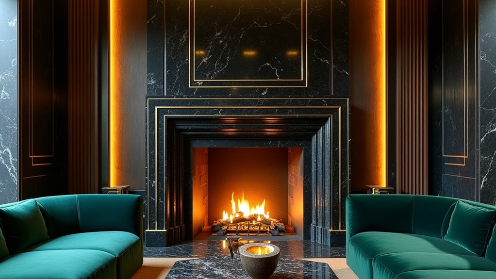art deco fireplace statement