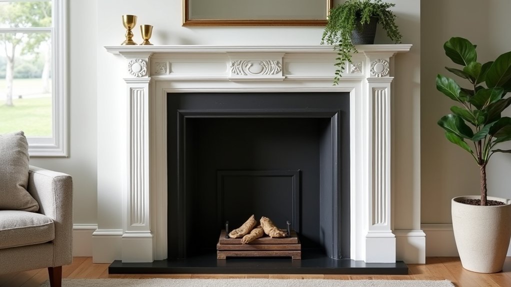 assess georgian fireplace features