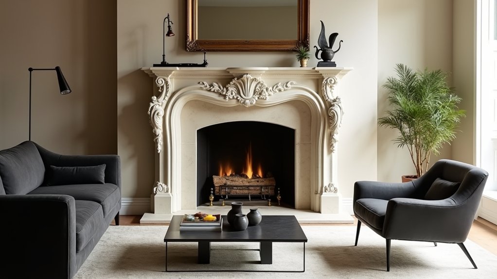 A Victorian fireplace balance modern and classic safety