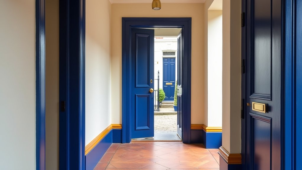 bold colour accents create contrast