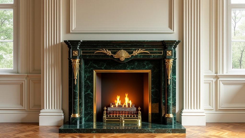  an Art Deco fireplace style