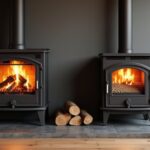 comparing wood and pellet heaters