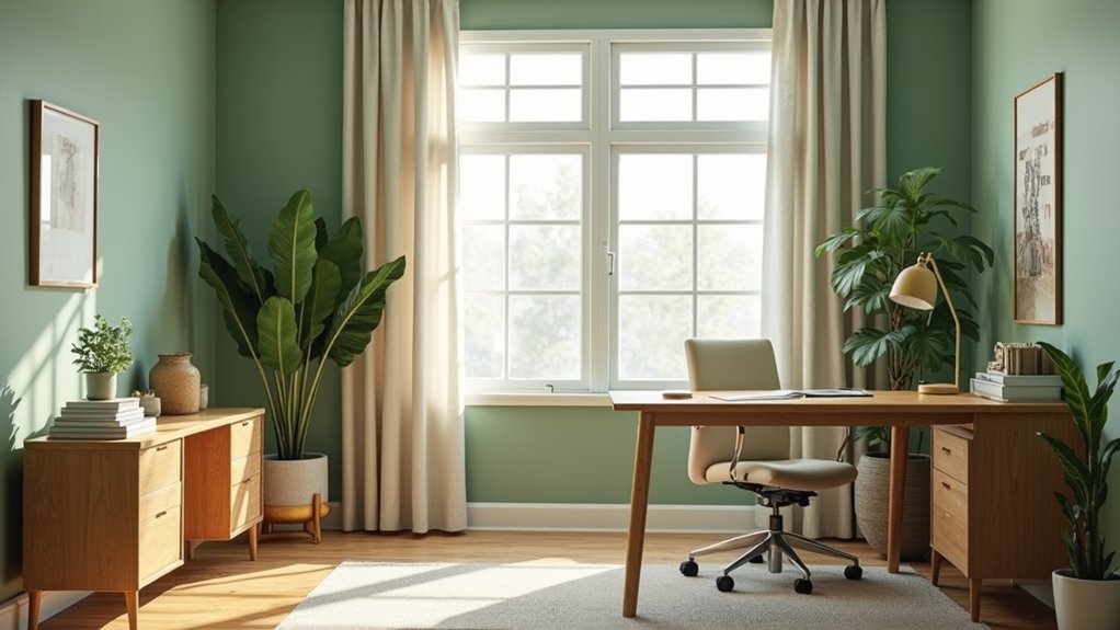 green walls promote calm focus