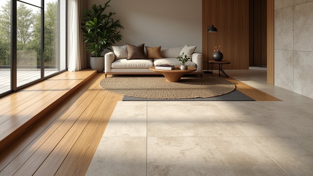 neutral tones with textured accents